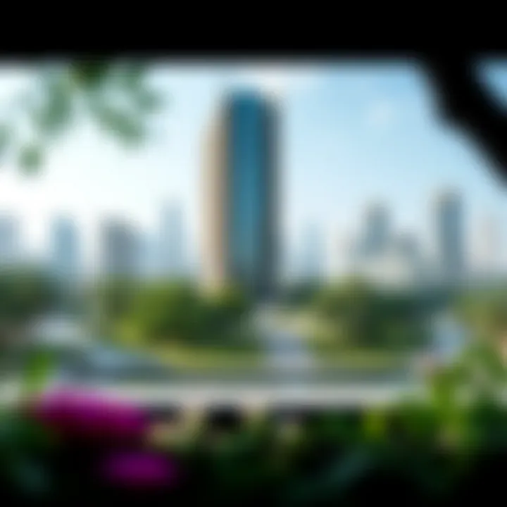 Zen Tower: A Harmony with Nature Zen Tower integrated into a lush urban landscape